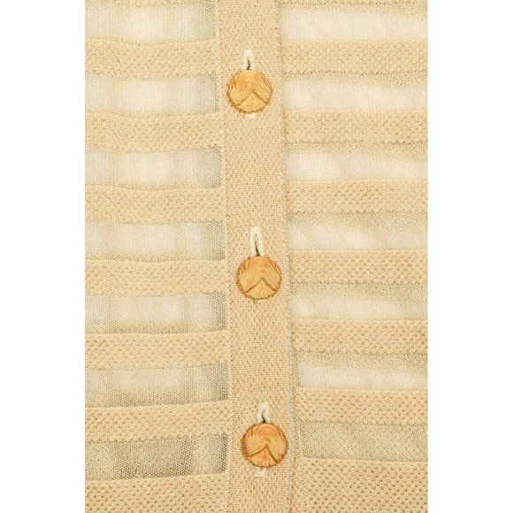 Escada Margaretha Ley Wool Silk Blend Gold Shimmer - Picture 5 of 7